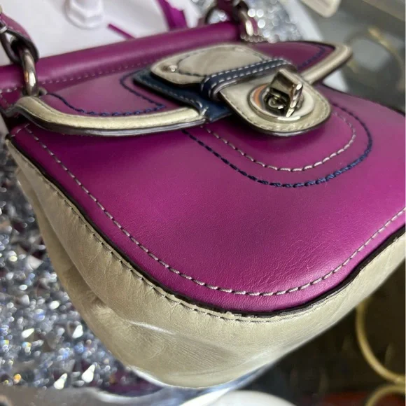 Coach 2012 Legacy Mini Willis colorblock leather crossbody bag EUC - Picture 15 of 17